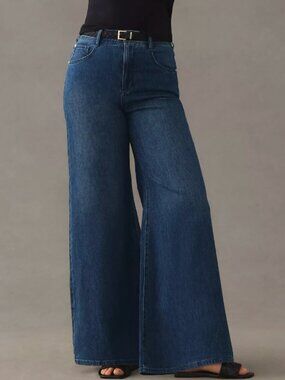 NWT Pilcro High-Rise Wide-Leg Trouser Jeans
